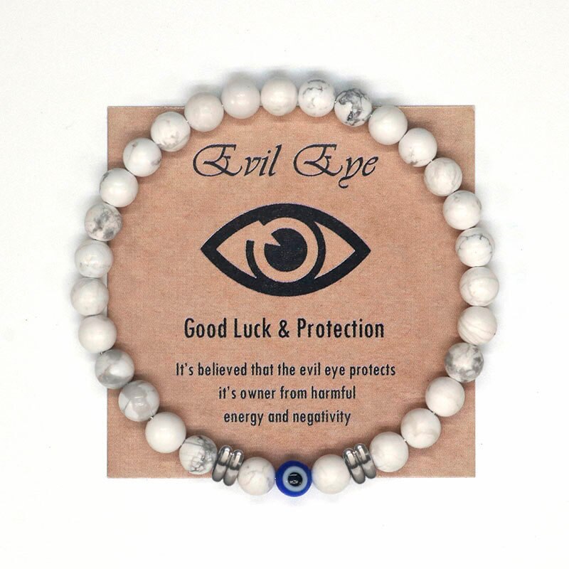 2022 Turkish Spiritual Jewelry Lucky Blue Evil Eye Bracelet Men Women Natural Tiger Eye Stone Protection Beads Bracelet For Men - my-magic-mirror