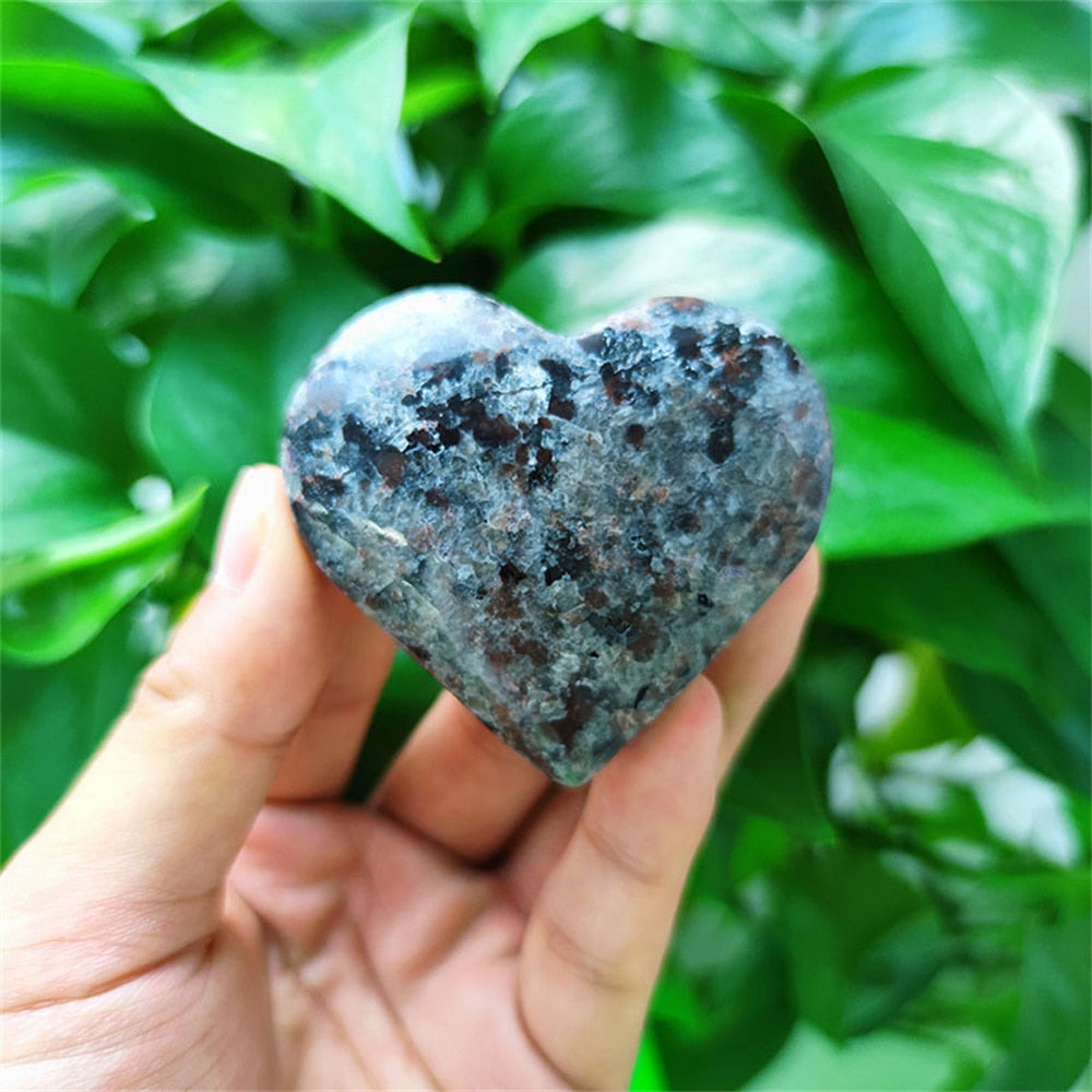 5A+ Natural Crystal Charms Yooperlite Heart Love Powerful Chakra Energy Wicca Healing Crystals Heart Spiritual Witchcraft Gift - my-magic-mirror