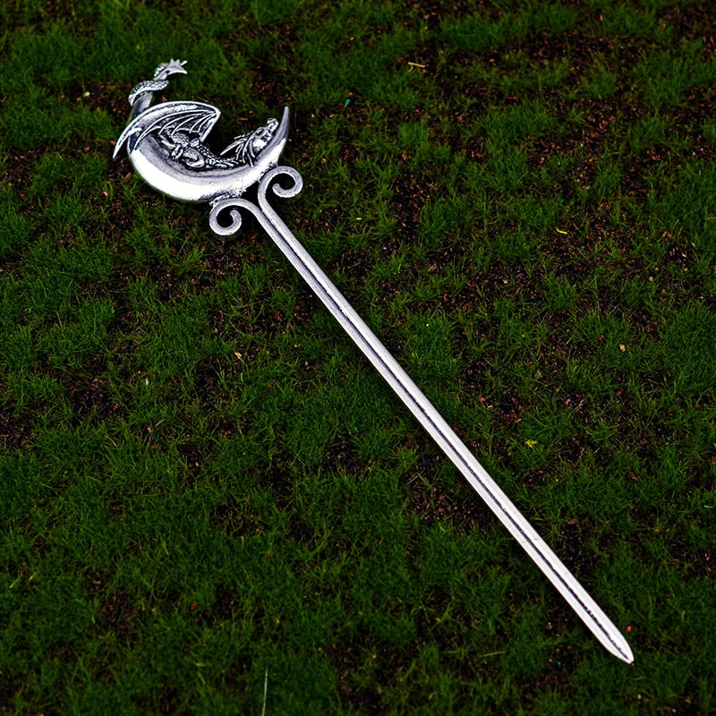 Witch Sword Crescent Moon Goddness Hair Stick Pagan Occulet Hairpin Amulet Spirit Hair Jewelry For Women - my-magic-mirror