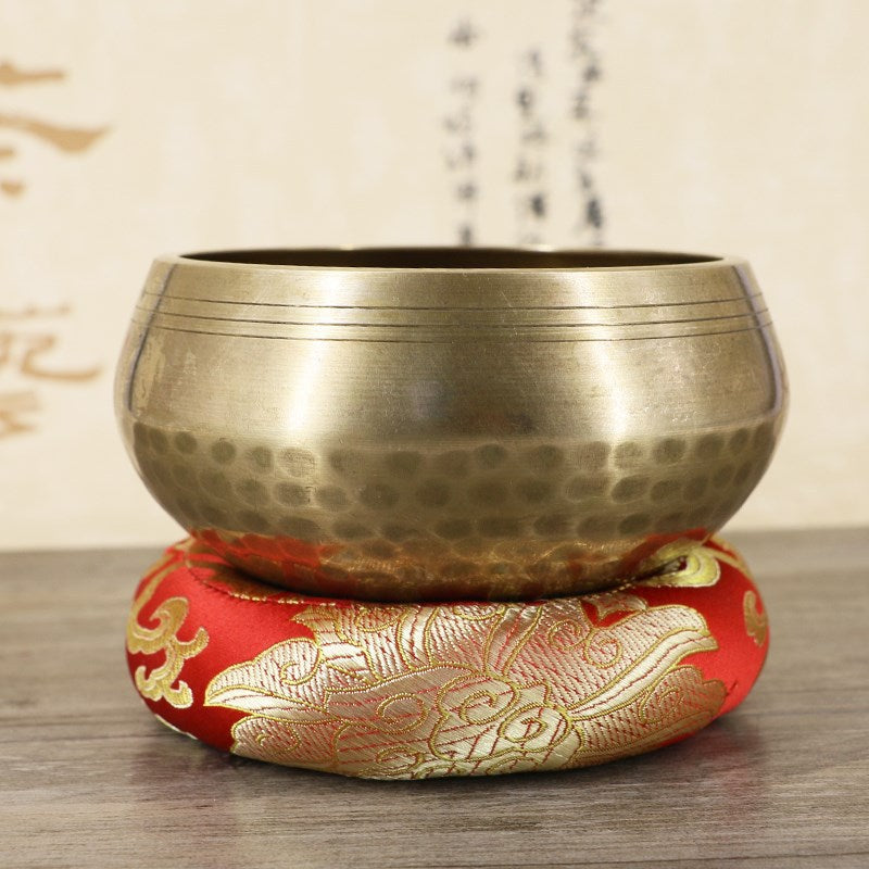 Yoga Tibetan Singing Bowl Mat Himalayan Hand Hammered Chakra Meditation Religion Belief Buddhist supplies Home Decoration 5 Size - my-magic-mirror