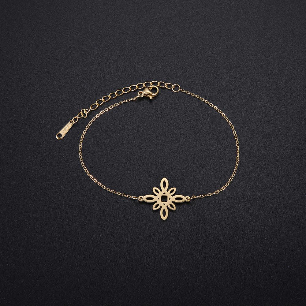 Skyrim Trendy Geometric Witch Celtics Knot Charm Bracelet Women Female Stainless Steel Witchcraft Chain Love Bangles Jewelry - my-magic-mirror