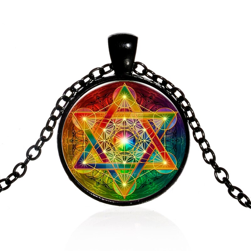 Greece Sacred Geometry Metatron Cube Necklace Chic Flower of Life Chakra Spiritual Pendant Necklace Magic Hexagram Choker - my-magic-mirror