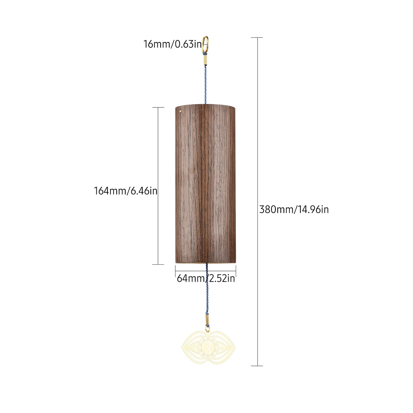 Chakra Chimes Natural Bamboo Wind Chime Meditation Chord Windbell for Outdoor Garden Patio Home Decoration Meditation Relaxation - my-magic-mirror