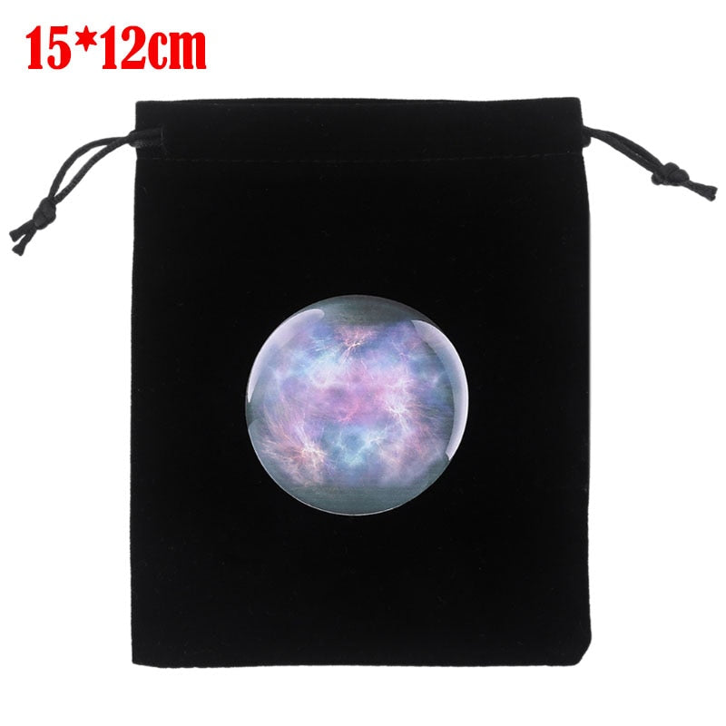 Velvet Moon Phase Tarots Oracle Cards Storage Bag Runes Constellation Witch Divination Accessories Jewelry Dice Bag - my-magic-mirror