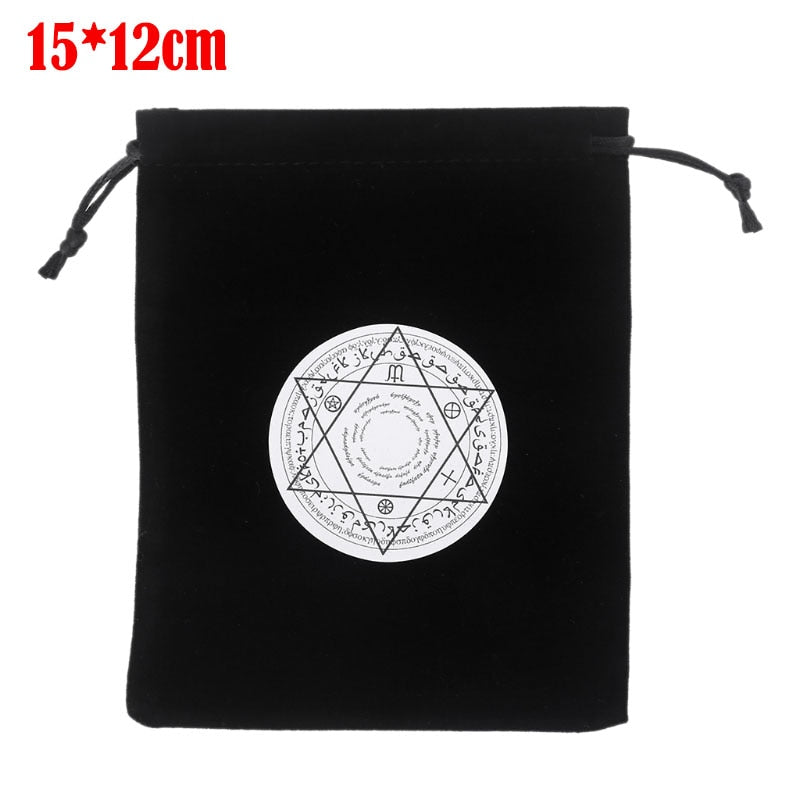 Velvet Moon Phase Tarots Oracle Cards Storage Bag Runes Constellation Witch Divination Accessories Jewelry Dice Bag - my-magic-mirror