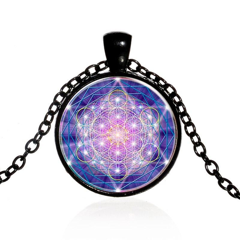 Greece Sacred Geometry Metatron Cube Necklace Chic Flower of Life Chakra Spiritual Pendant Necklace Magic Hexagram Choker - my-magic-mirror