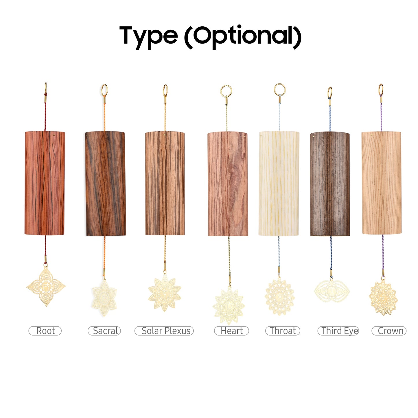 Chakra Chimes Natural Bamboo Wind Chime Meditation Chord Windbell for Outdoor Garden Patio Home Decoration Meditation Relaxation - my-magic-mirror