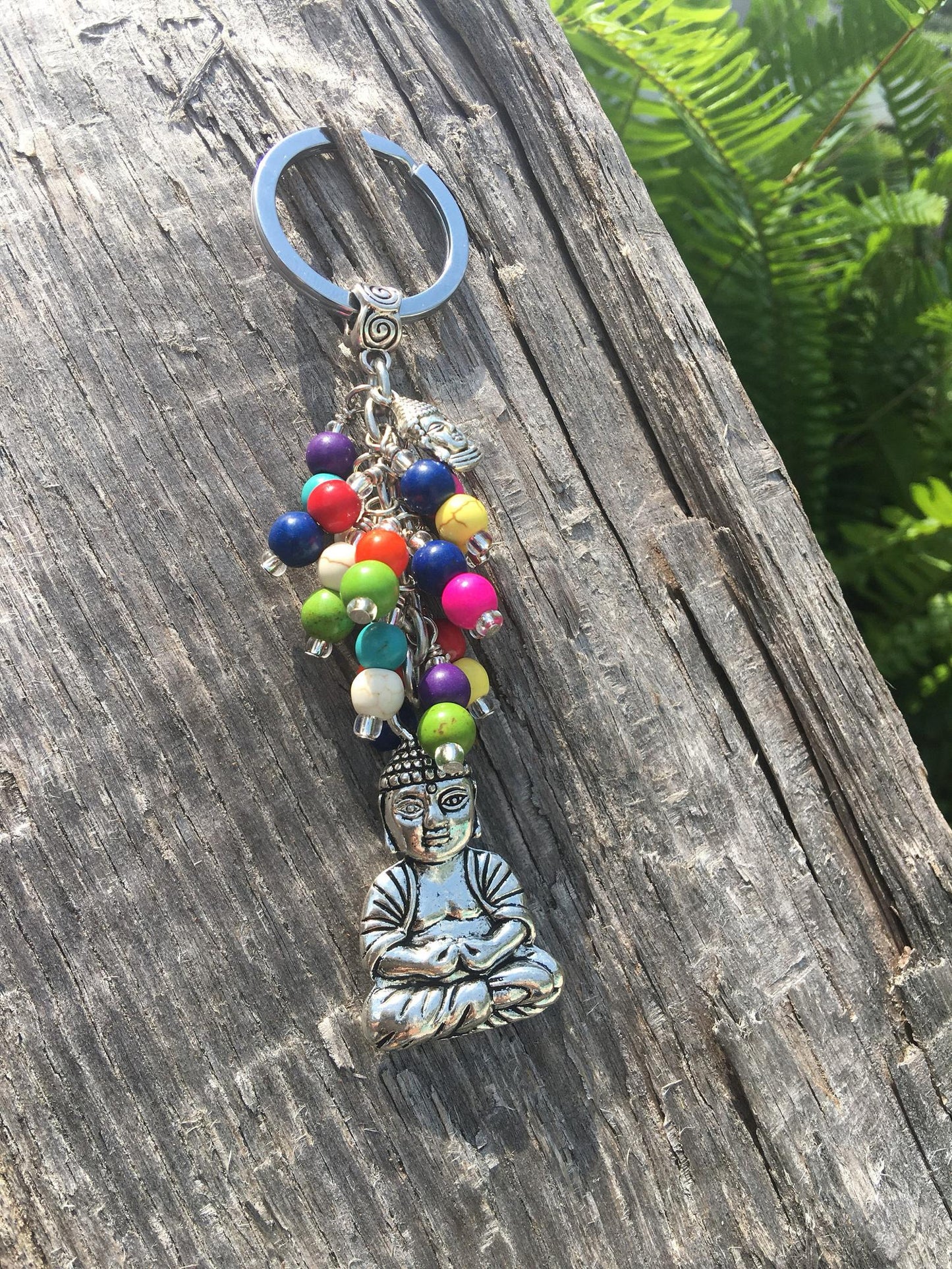 Meditating Buddha Keychain | Backpack Charm | Yoga Gift | Buddha Keychain | Om Key Chain | Chakra | Spiritual - my-magic-mirror