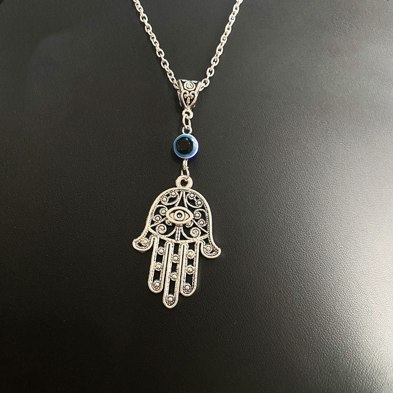 Hamsa Hand Necklace 18 Inch Hand of Fatima Spiritual Yoga Buddha Evil Eye Pendant Witch Jewelry Women Gift Necklaces Jewelry - my-magic-mirror