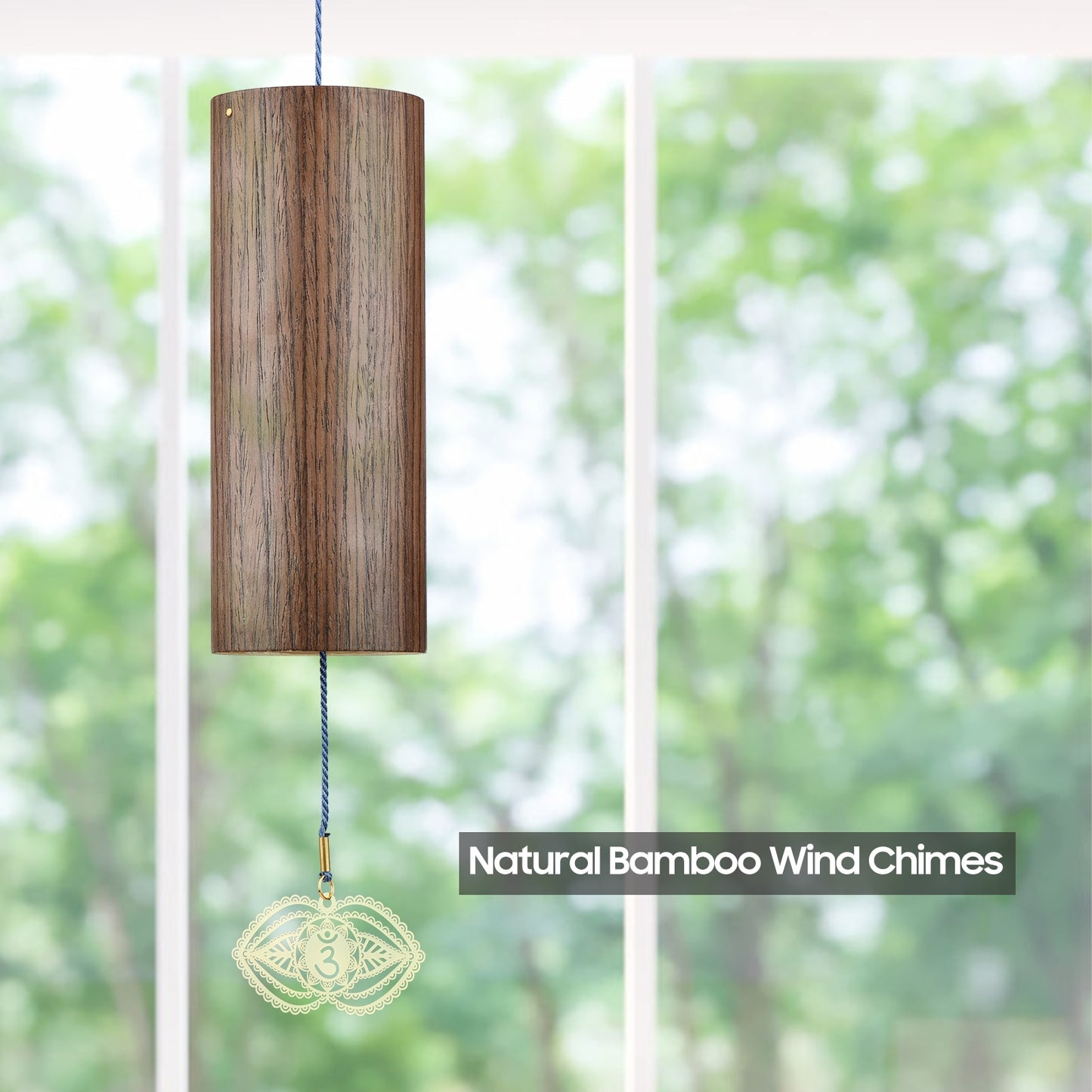 Chakra Chimes Natural Bamboo Wind Chime Meditation Chord Windbell for Outdoor Garden Patio Home Decoration Meditation Relaxation - my-magic-mirror