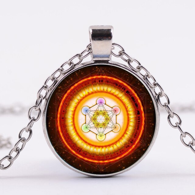 Greece Sacred Geometry Metatron Cube Necklace Chic Flower of Life Chakra Spiritual Pendant Necklace Magic Hexagram Choker - my-magic-mirror