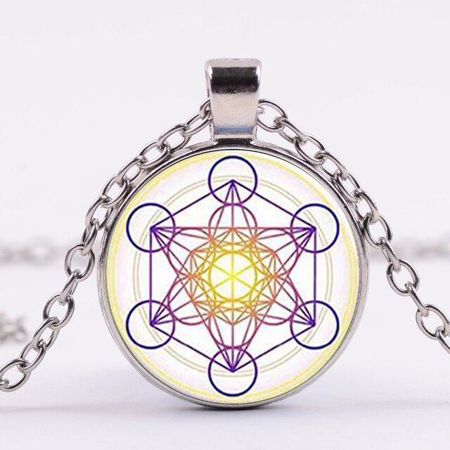 Greece Sacred Geometry Metatron Cube Necklace Chic Flower of Life Chakra Spiritual Pendant Necklace Magic Hexagram Choker - my-magic-mirror