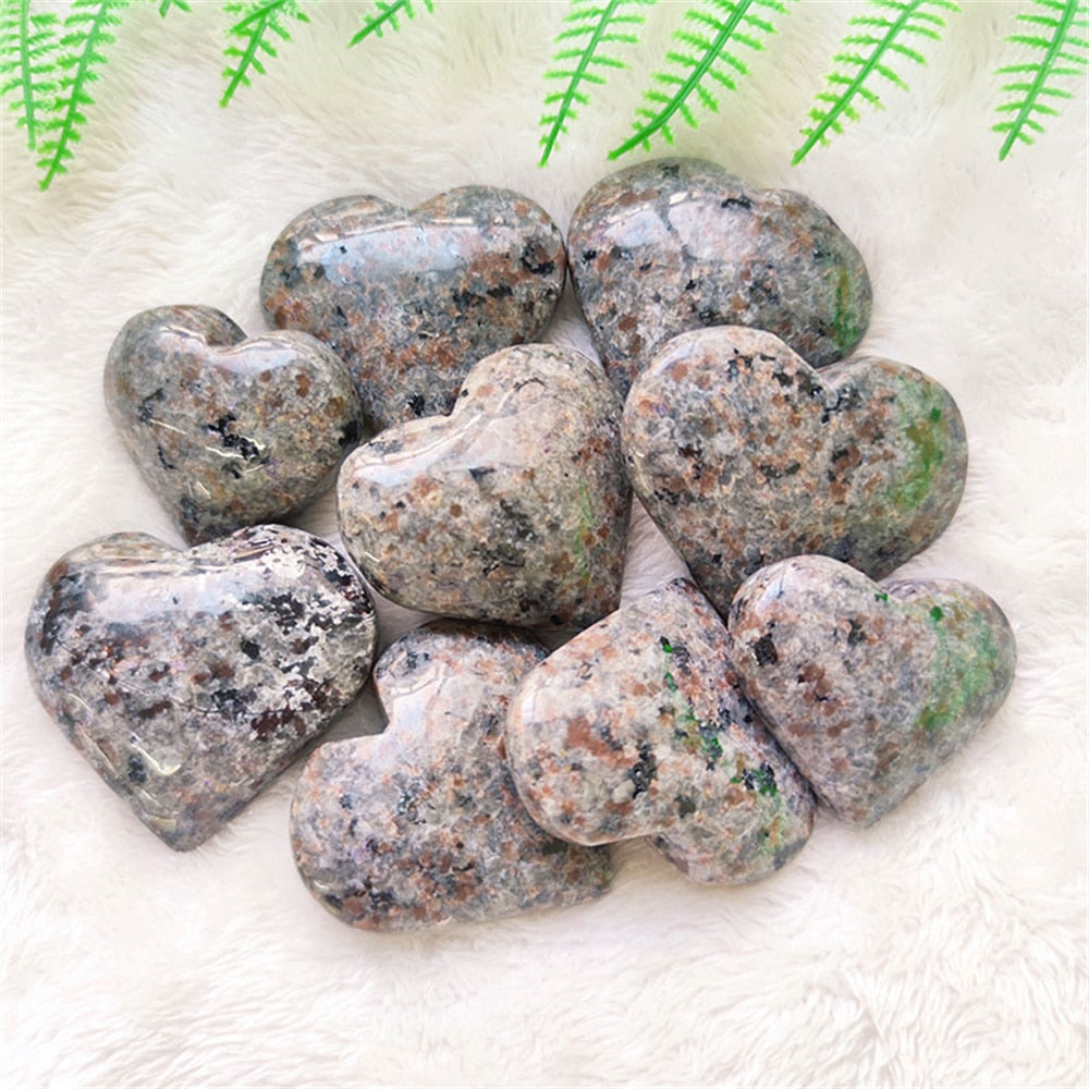 5A+ Natural Crystal Charms Yooperlite Heart Love Powerful Chakra Energy Wicca Healing Crystals Heart Spiritual Witchcraft Gift - my-magic-mirror