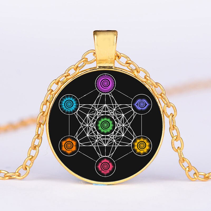 Greece Sacred Geometry Metatron Cube Necklace Chic Flower of Life Chakra Spiritual Pendant Necklace Magic Hexagram Choker - my-magic-mirror