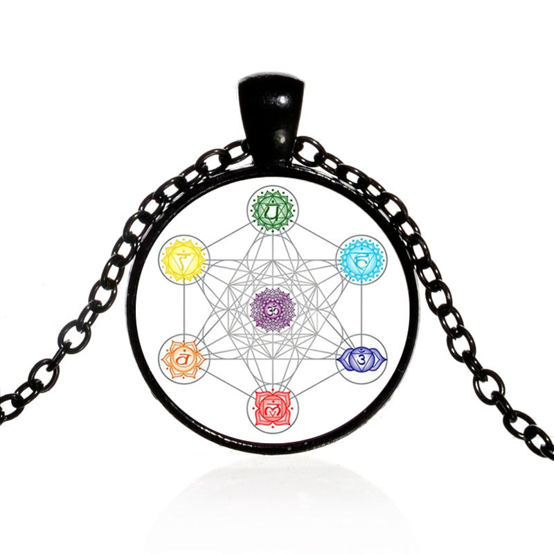 Greece Sacred Geometry Metatron Cube Necklace Chic Flower of Life Chakra Spiritual Pendant Necklace Magic Hexagram Choker - my-magic-mirror