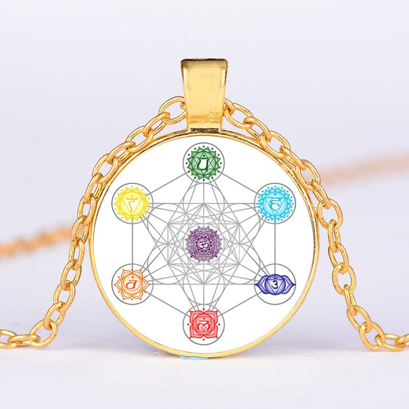 Greece Sacred Geometry Metatron Cube Necklace Chic Flower of Life Chakra Spiritual Pendant Necklace Magic Hexagram Choker - my-magic-mirror