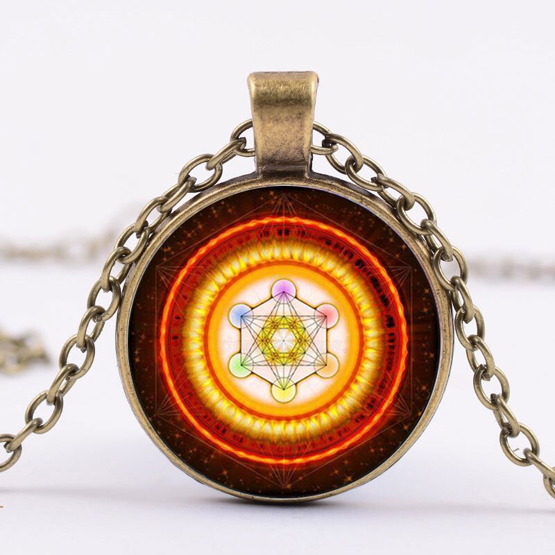 Greece Sacred Geometry Metatron Cube Necklace Chic Flower of Life Chakra Spiritual Pendant Necklace Magic Hexagram Choker - my-magic-mirror