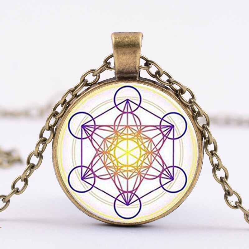 Greece Sacred Geometry Metatron Cube Necklace Chic Flower of Life Chakra Spiritual Pendant Necklace Magic Hexagram Choker - my-magic-mirror