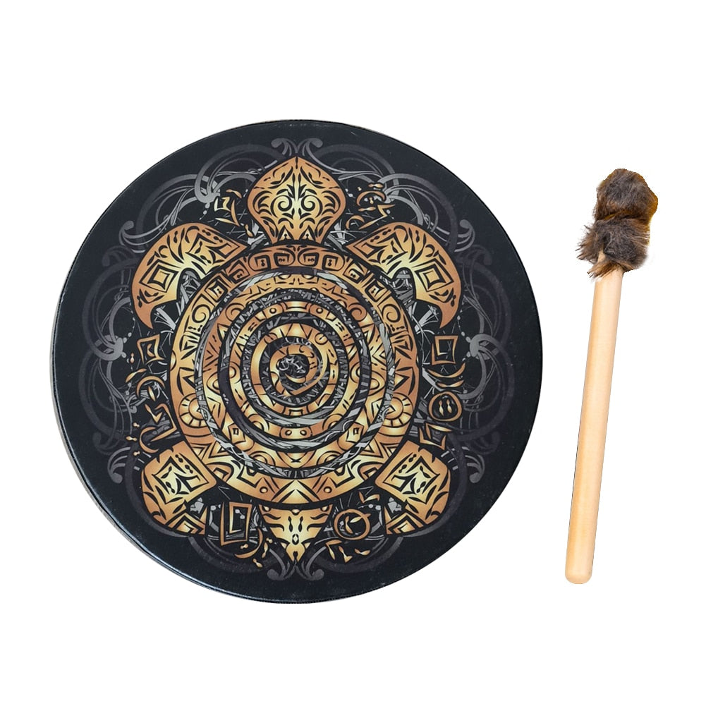 Vegan Shaman Drum Handmade Crafts Fashion Shaman Drum Desktop Ornament Sound Healing Tool for Spiritual Music Meditation - my-magic-mirror