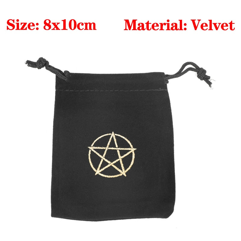 Velvet Moon Phase Tarots Oracle Cards Storage Bag Runes Constellation Witch Divination Accessories Jewelry Dice Bag - my-magic-mirror