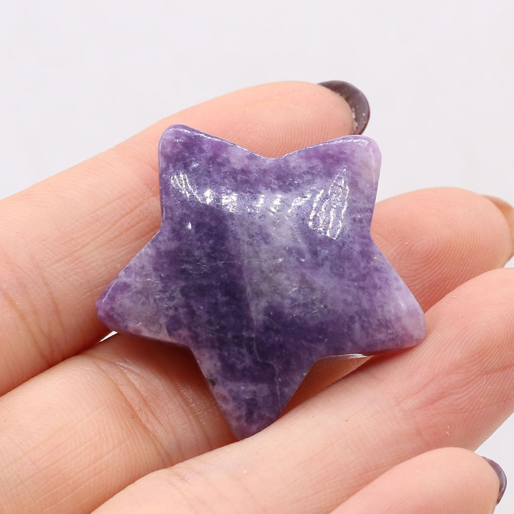 Natural Stone Amethyst Powder Crystal Star Shape Mineral Specimen Gemstone Agate Fish Tank Jewelry Home Decoration Ornaments - my-magic-mirror