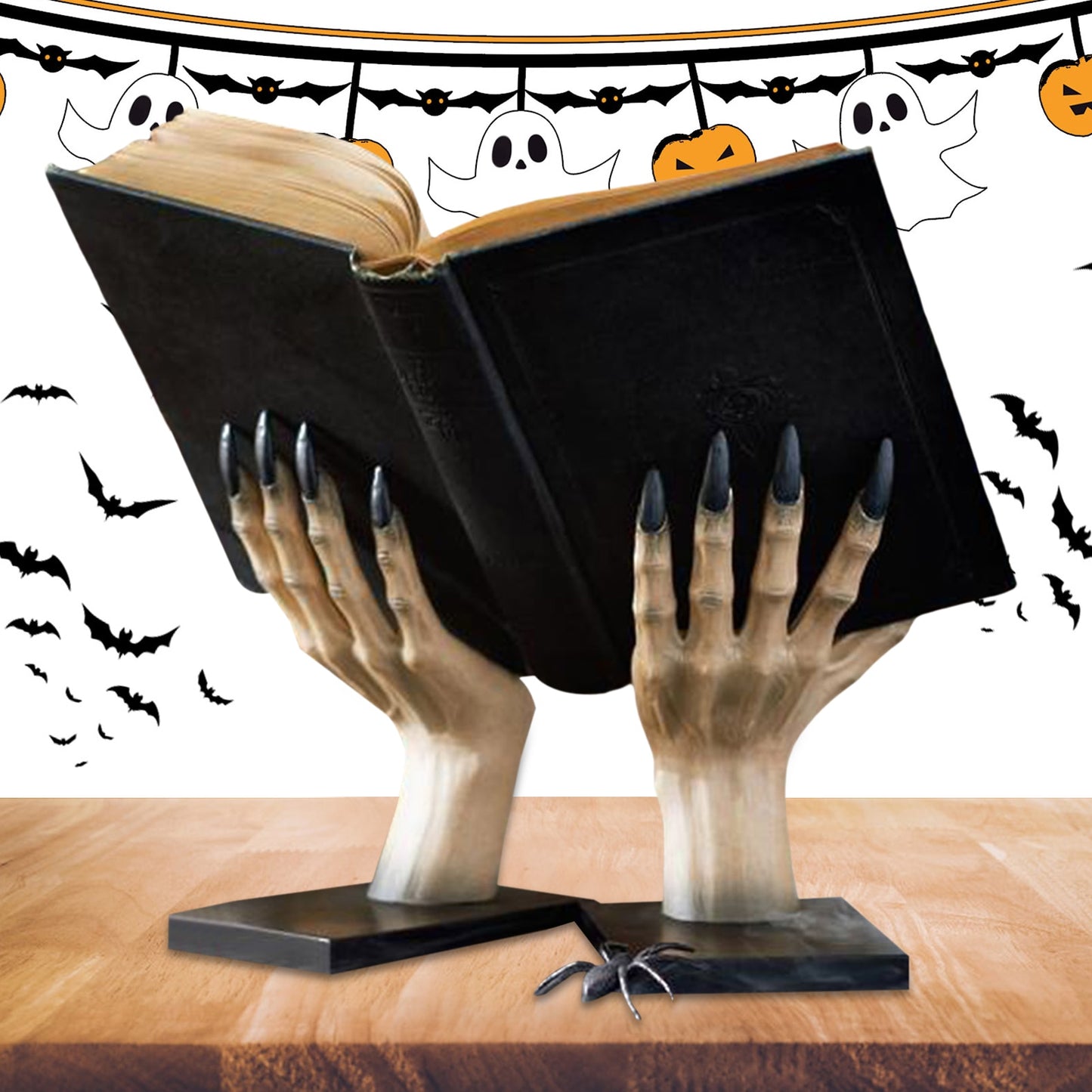 Halloween Witch Hand Holder Halloween Party Resin Table Book End Decoration For Shelves Witch Hand Stand Bookends - my-magic-mirror