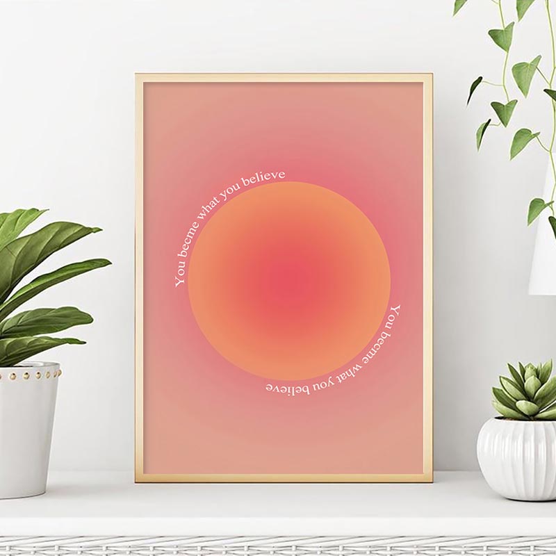 Gradient Aura Wall Art Abstract Poster Divine Spiritual Canvas Painting Nordic Gallery Print Aesthetic Picture Living Room Decor - my-magic-mirror