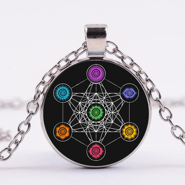 Greece Sacred Geometry Metatron Cube Necklace Chic Flower of Life Chakra Spiritual Pendant Necklace Magic Hexagram Choker - my-magic-mirror