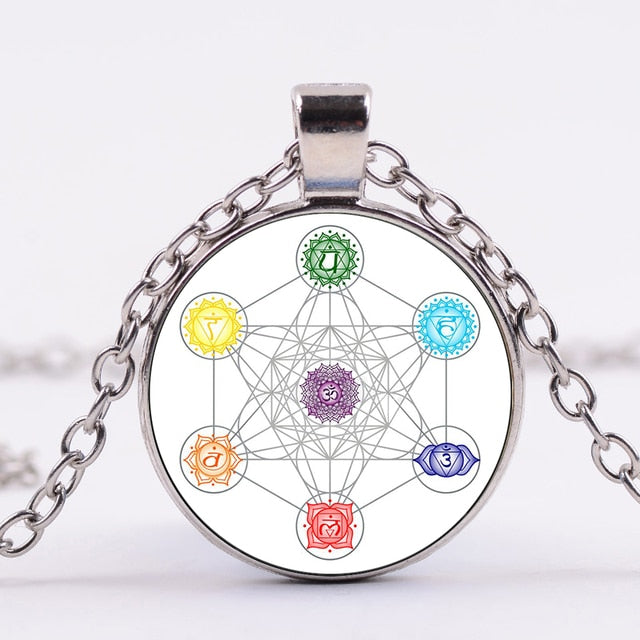 Greece Sacred Geometry Metatron Cube Necklace Chic Flower of Life Chakra Spiritual Pendant Necklace Magic Hexagram Choker - my-magic-mirror