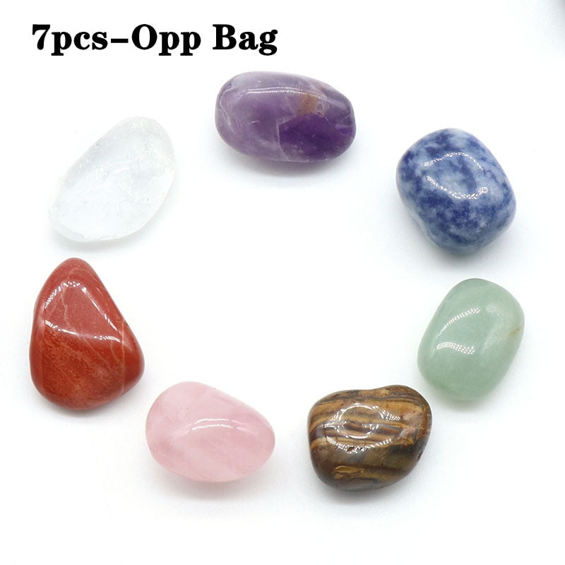 14PCS Natural Stone Set 7 Chakra Reiki Healing Stone Quartz Mineral Ornament Healing Gemstone Home Decoration Craft Stones Gifts - my-magic-mirror